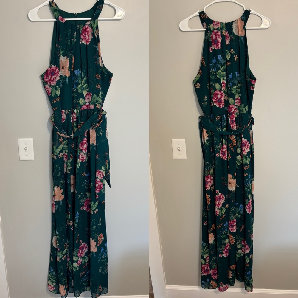 Bundle of Two Eliza J Green and Blue Floral Maxi Dress - Picture 8 of 11